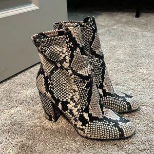Aldo snakeskin booties